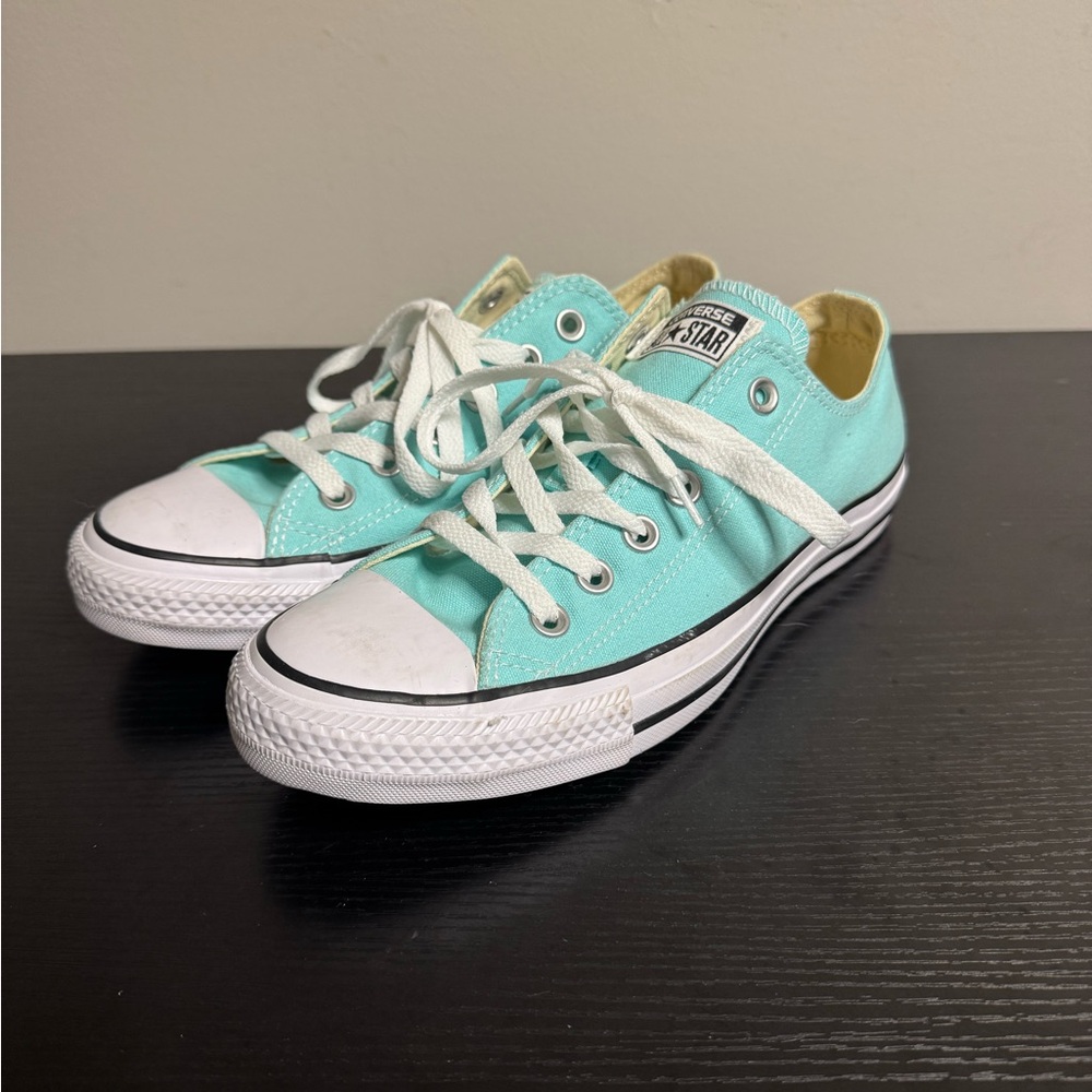 Converse All Star 130118F Womens Size 8 Light Blue Low Top Sneakers